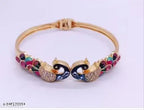 Gold Peacock Design Cuff Bracelet