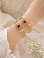 Kundan Bridal Look Cuff Kangan Set (Pack of 2)